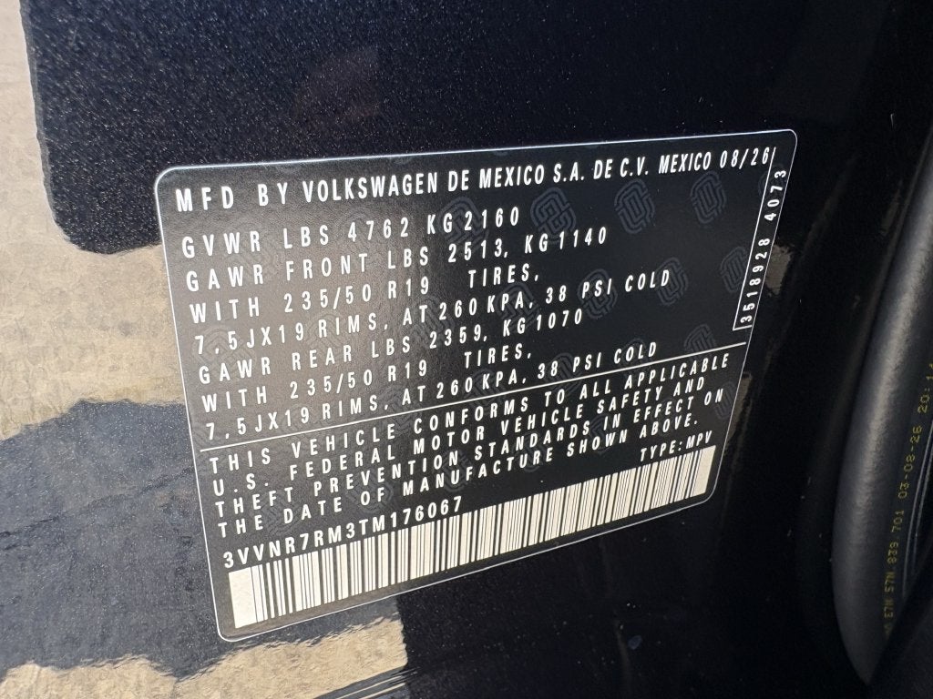 2026 Volkswagen Tiguan 2.0T SE