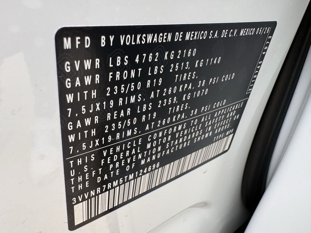 2026 Volkswagen Tiguan 2.0T SE