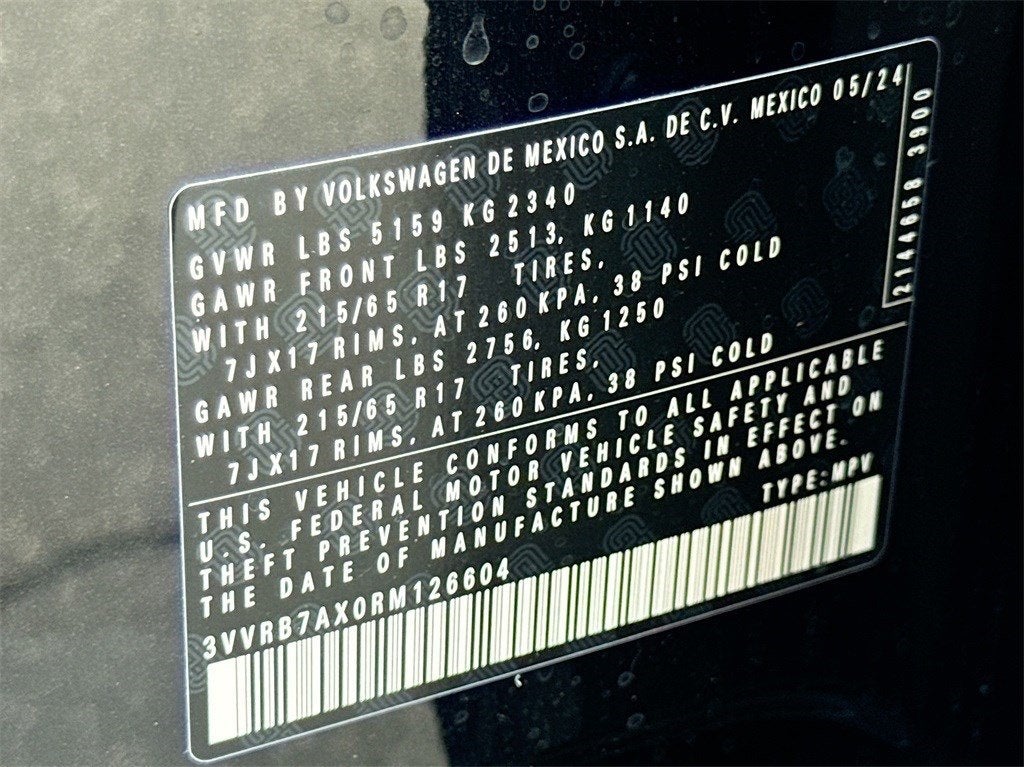 2024 Volkswagen Tiguan 2.0T S