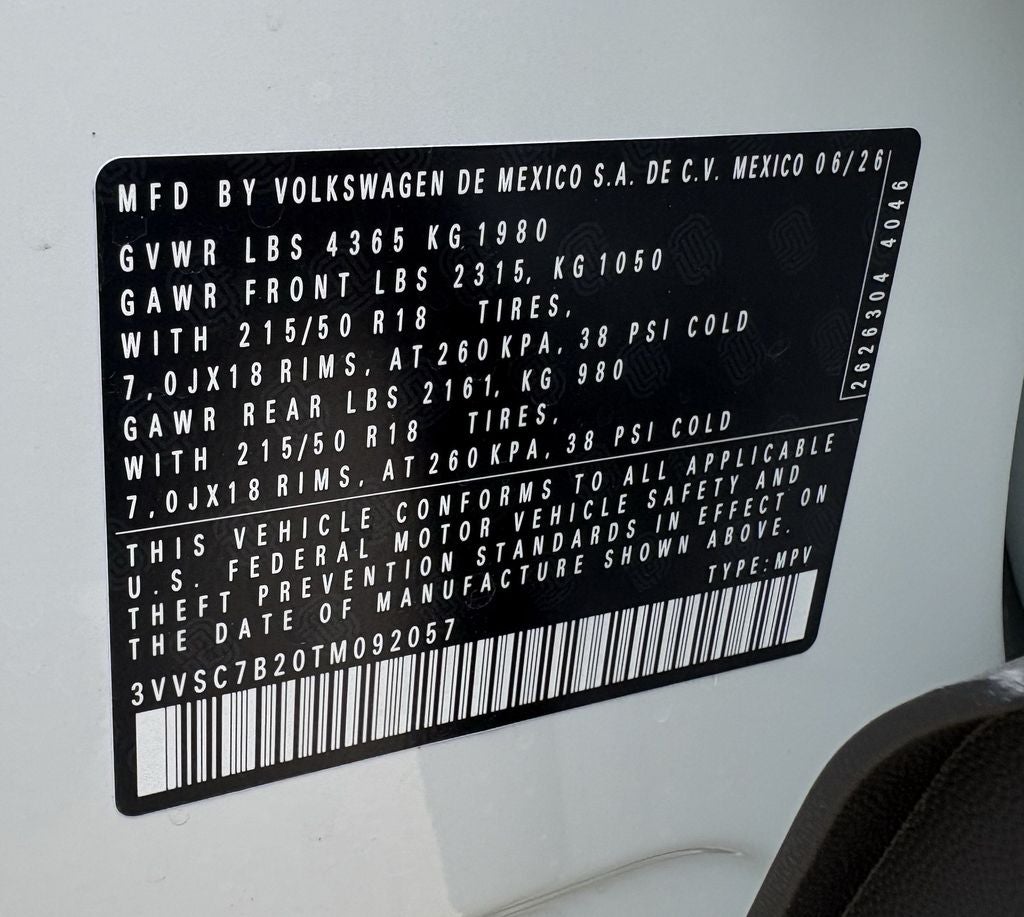 2026 Volkswagen Taos 1.5T SE