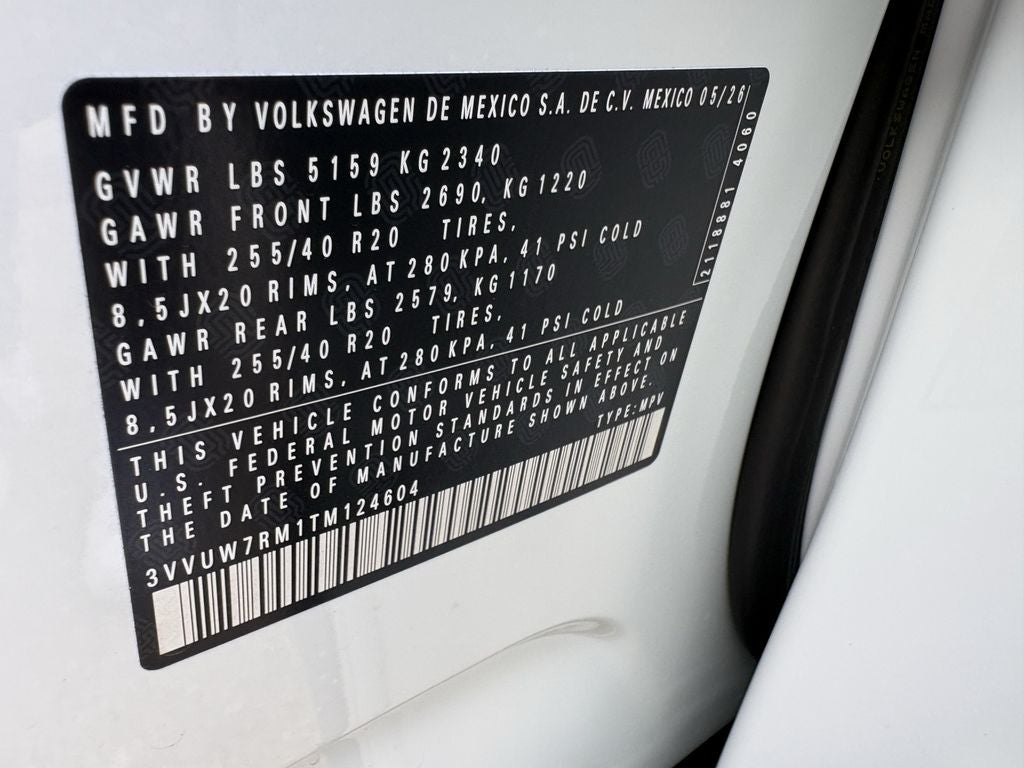2026 Volkswagen Tiguan 2.0T SEL R-Line Turbo