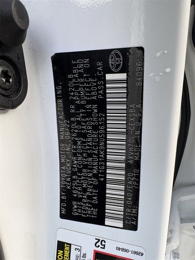 2022 Toyota Camry Hybrid SE