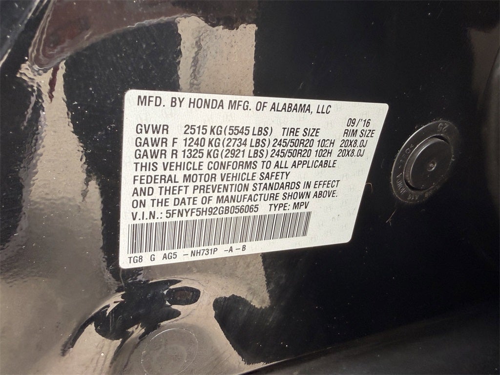 2016 Honda Pilot Touring