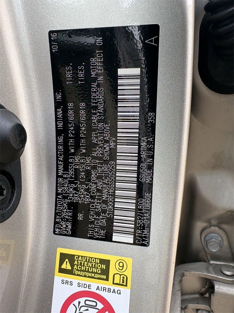 2016 Toyota Highlander XLE V6