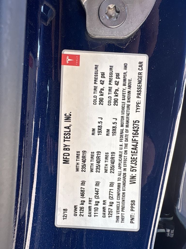2018 Tesla Model 3 Long Range