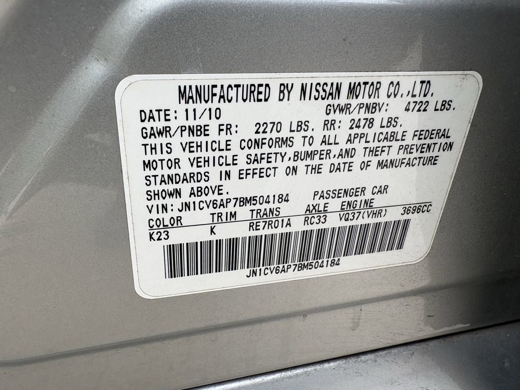 2011 INFINITI G37 Journey