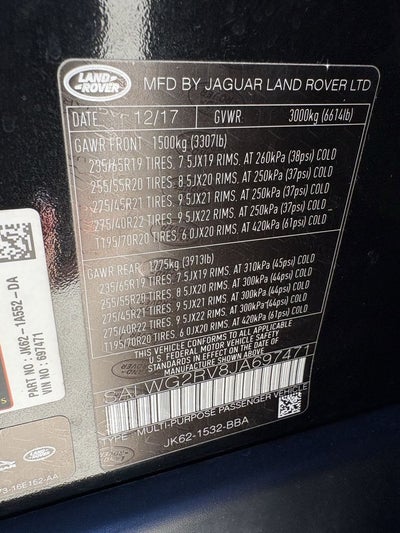 2018 Land Rover Range Rover Sport SE