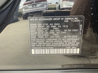 2026 Volkswagen Atlas Cross Sport 2.0T SEL R-Line Black