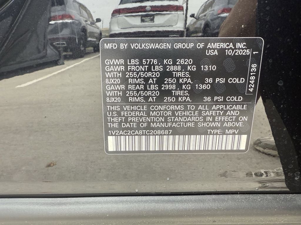 2026 Volkswagen Atlas Cross Sport 2.0T SEL R-Line Black