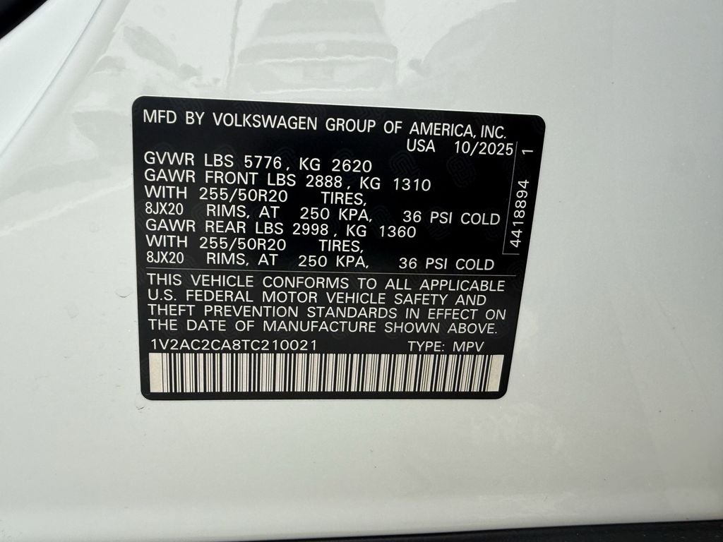 2026 Volkswagen Atlas Cross Sport 2.0T SEL R-Line Black