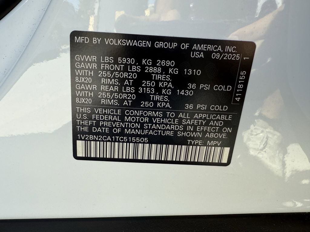 2026 Volkswagen Atlas 2.0T SEL