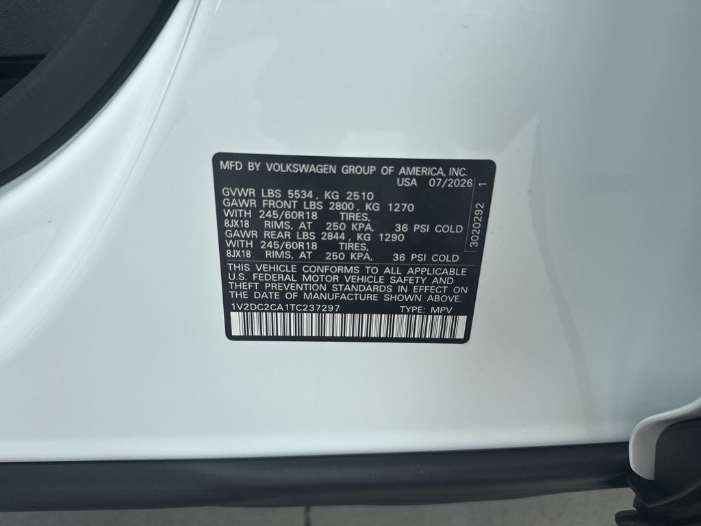 2026 Volkswagen Atlas Cross Sport 2.0T SE