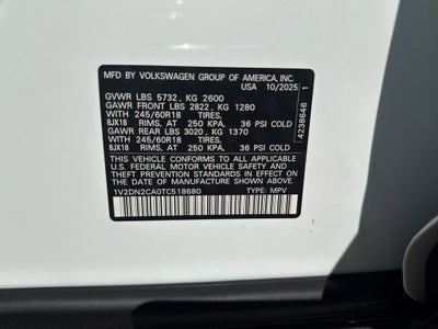 2026 Volkswagen Atlas 2.0T SE