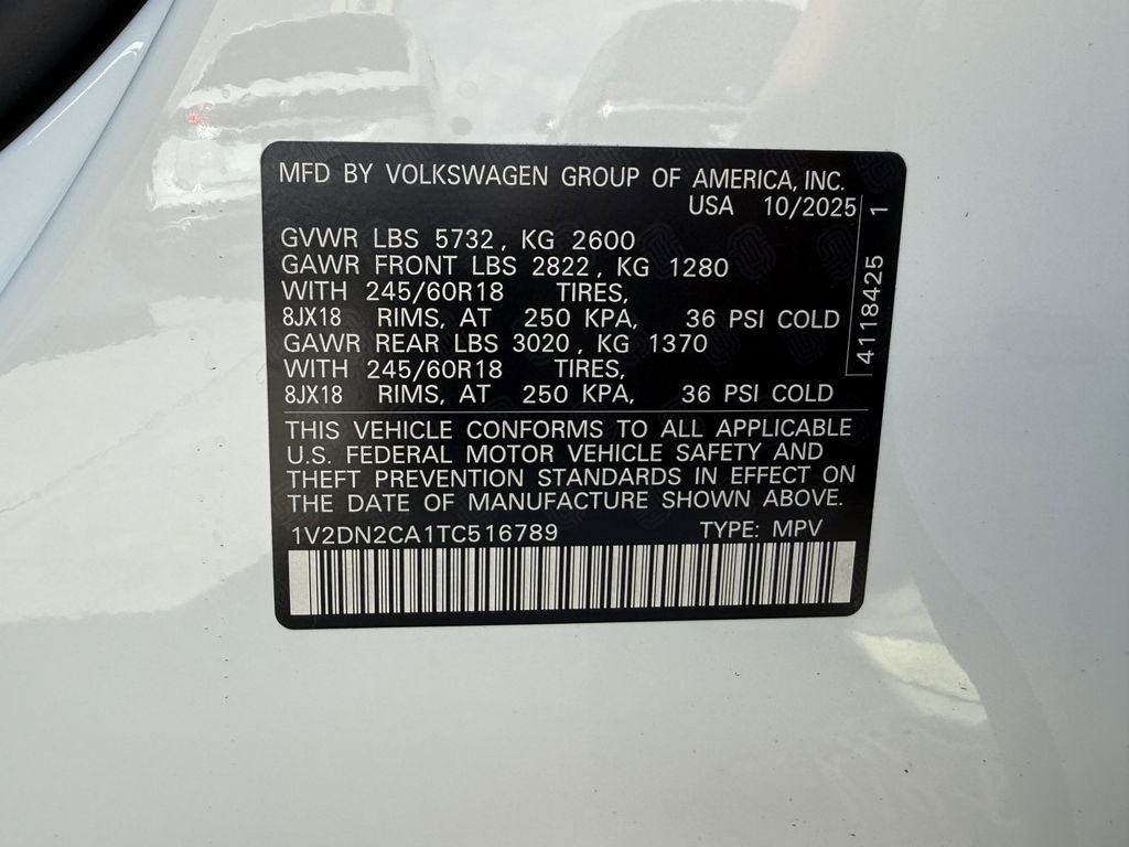 2026 Volkswagen Atlas 2.0T SE