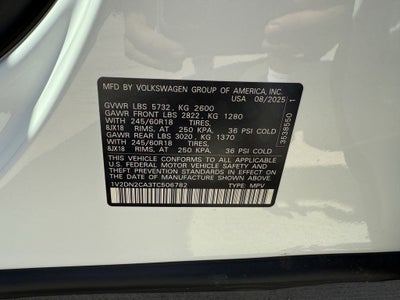 2026 Volkswagen Atlas 2.0T SE