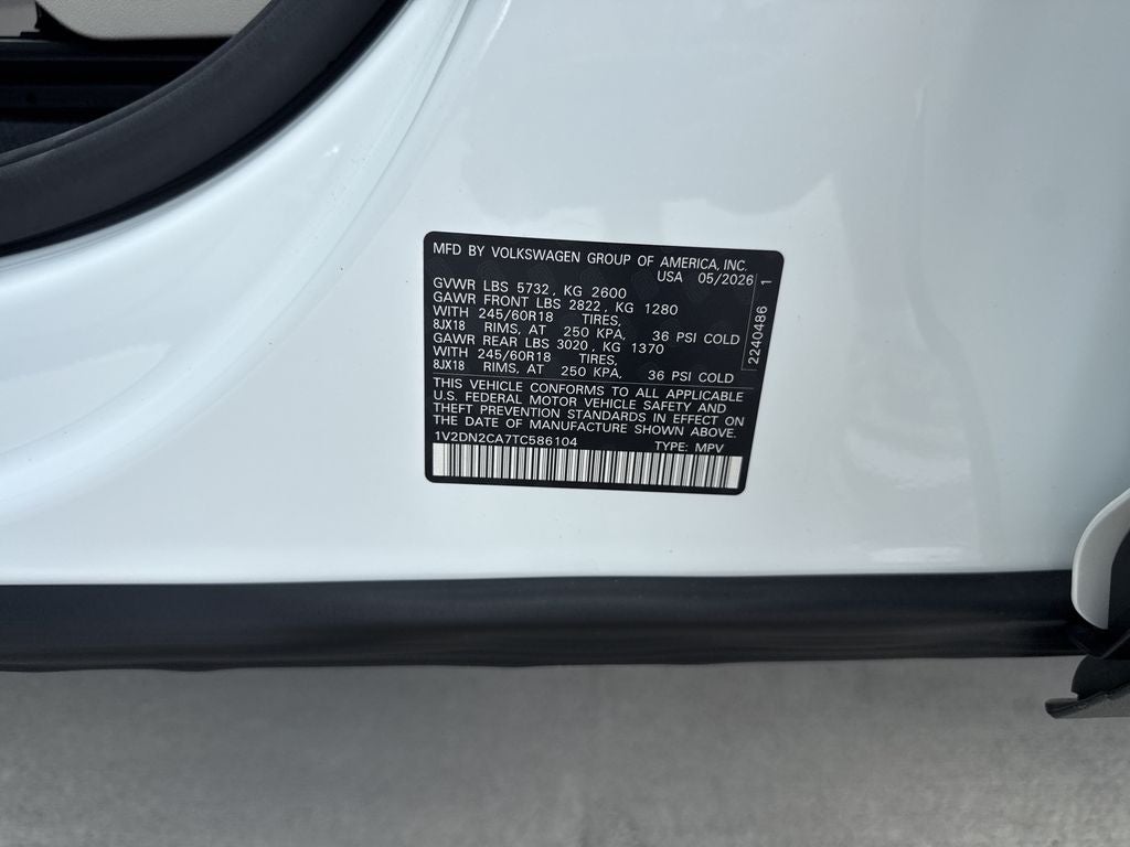 2026 Volkswagen Atlas 2.0T SE