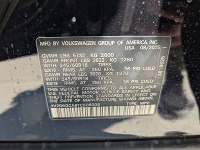 2026 Volkswagen Atlas 2.0T SE