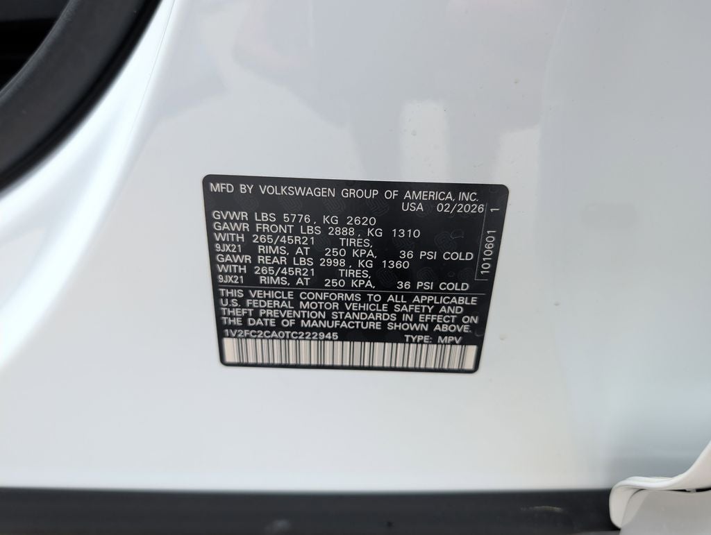2026 Volkswagen Atlas Cross Sport 2.0T SEL Premium R-Line