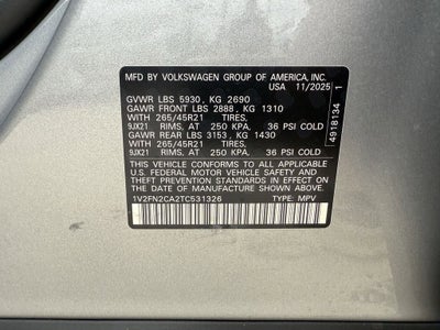 2026 Volkswagen Atlas 2.0T SEL Premium R-Line