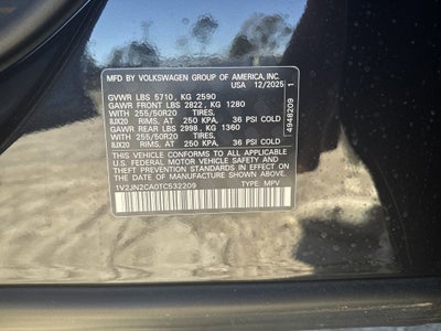 2026 Volkswagen Atlas 2.0T SE w/Technology