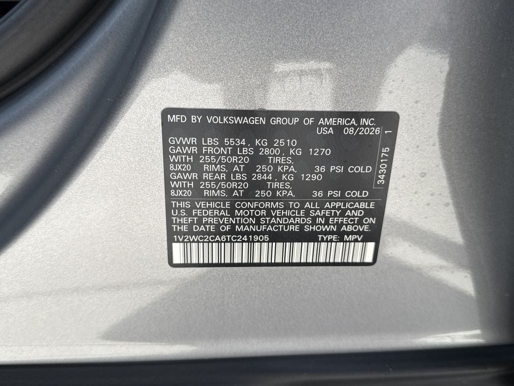 2026 Volkswagen Atlas Cross Sport SE w/Technology