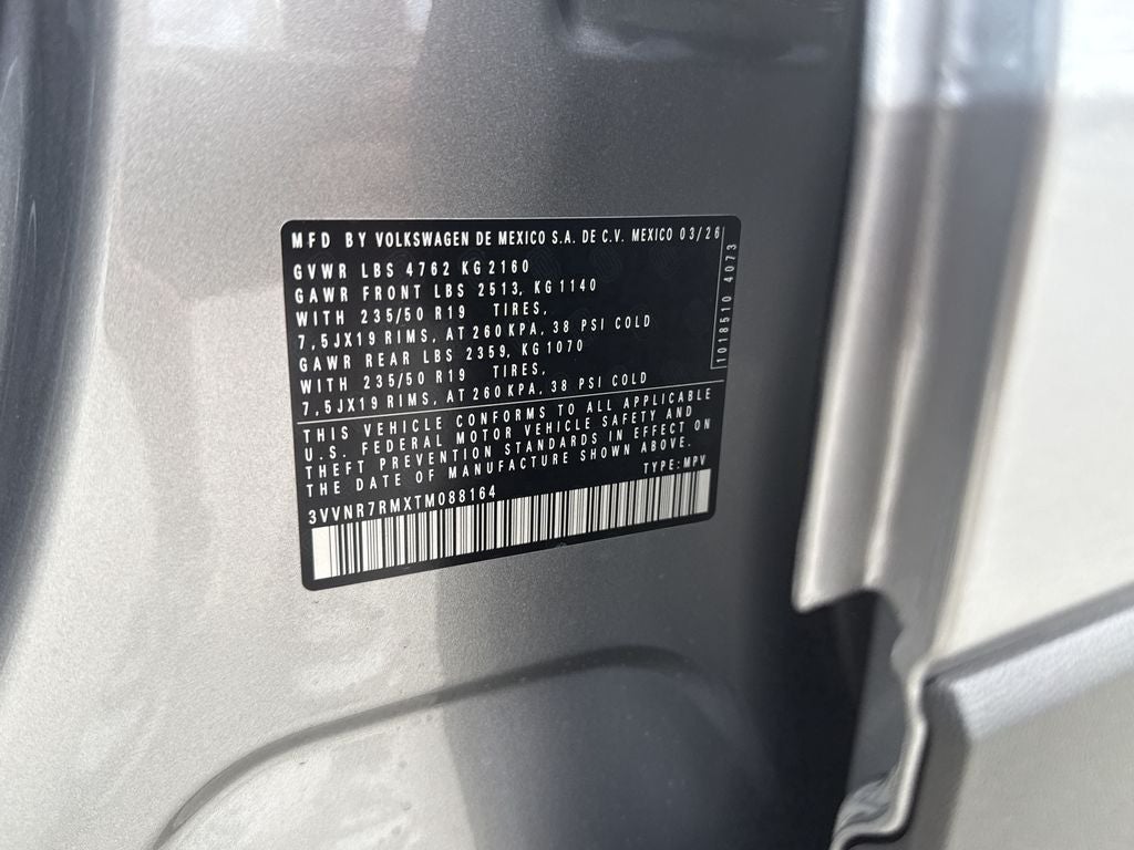2026 Volkswagen Tiguan 2.0T SE