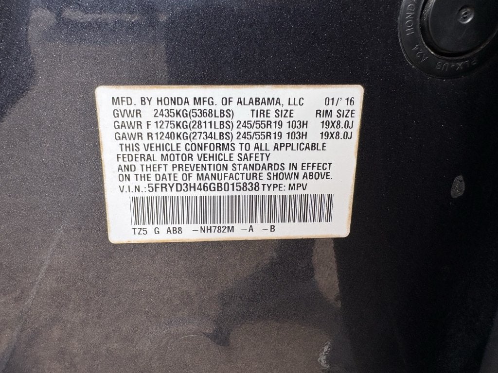 2016 Acura MDX 3.5L
