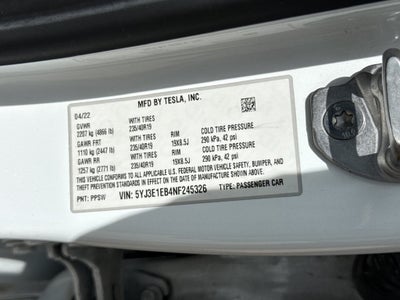 2022 Tesla Model 3 Long Range