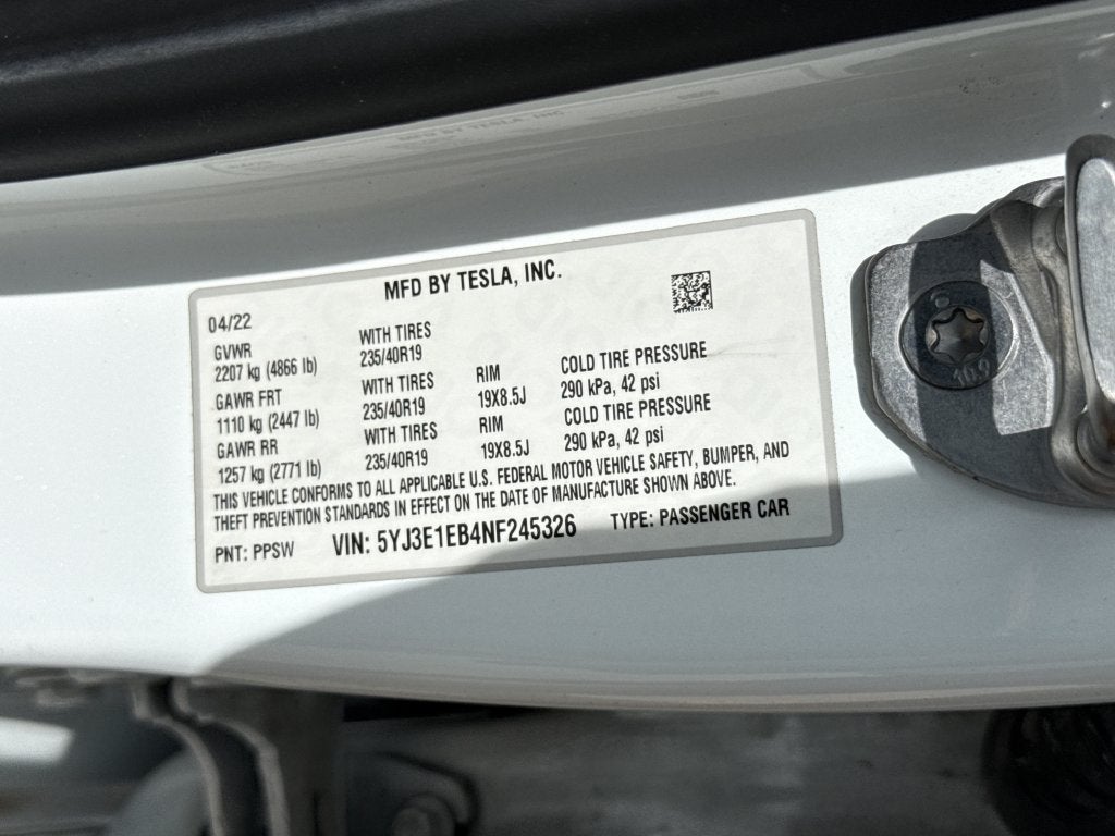2022 Tesla Model 3 Long Range