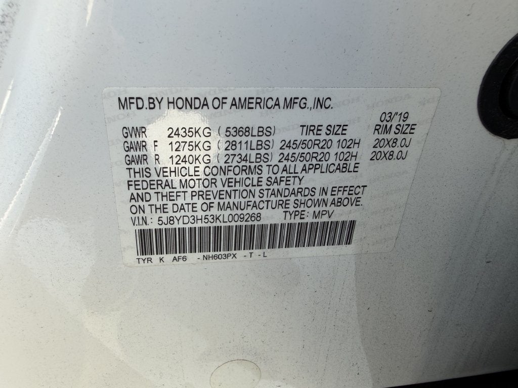 2019 Acura MDX 3.5L Technology Package