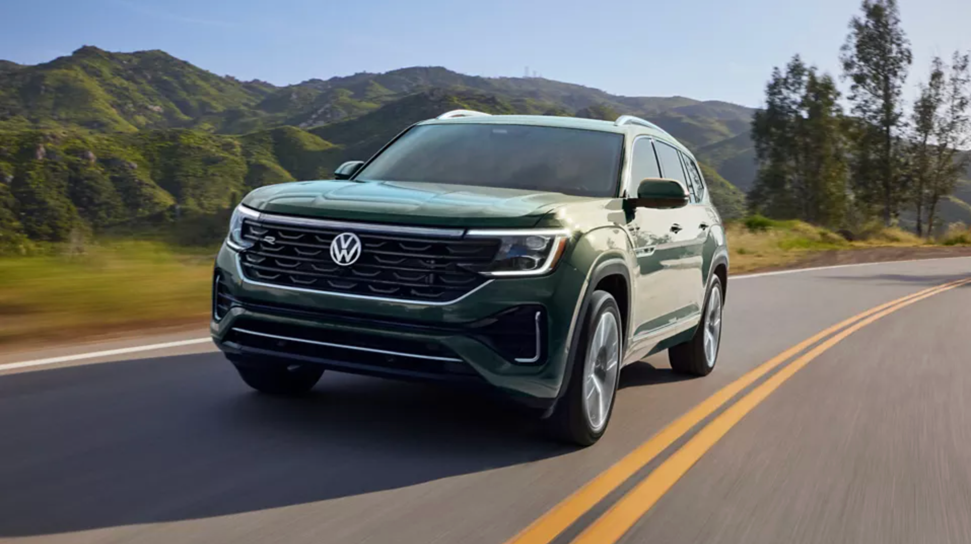 2026 Volkswagen Atlas driving on the road